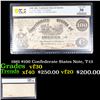 Image 1 : PCGS 1861 $100 Confederate States Note, T-13 Graded vf30 by PCGS