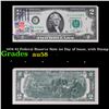 Image 1 : 1976 $2 Federal Reserve Note 1st Day of Issue, with Stamp Grades Choice AU/BU Slider