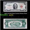 1953 $2 Red Seal United States Note Grades Choice AU