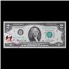 Image 2 : 1976 $2 Federal Reserve Note 1st Day of Issue, with Stamp Grades Gem CU