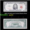 Image 1 : 1963 $5 Red seal United States Note Grades Select AU