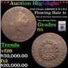 ***Auction Highlight*** 1793 Chain AMERICA Flowing Hair large cent S-3 R-3 1c Graded f15 By SEGS (fc