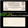 1862 $100 Confederate Note, T-40 Richmond, Virginia Grades Select AU