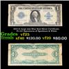 1923 $1 large size Blue Seal Silver Certificate, Fr-237 Signatures of Speelman & White Grades vf+