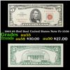 1963 $5 Red Seal United States Note Fr-1536 Grades Choice AU