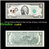 Image 1 : 1976 $2 Federal Reserve Note 1st Day of Issue, with Stamp Grades Choice CU