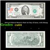 Image 1 : 1976 $2 Federal Reserve Note 1st Day of Issue, with Stamp Grades Choice CU