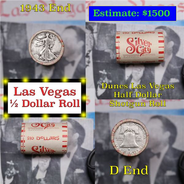 ***Auction Highlight*** Old Casino 50c Roll $10 Halves Las Vegas Casino silver city 1943 Walker & D 