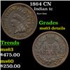 Image 1 : 1864 CN Indian Cent 1c Grades Unc Details