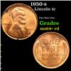 Image 1 : 1950-s Lincoln Cent 1c Grades Choice+ Unc RD