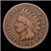 Image 2 : 1874 Indian Cent 1c Grades f+