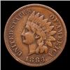 Image 2 : 1883 Indian Cent 1c Grades xf+