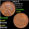 Image 1 : 1915-d Lincoln Cent 1c Grades Choice AU/BU Slider