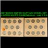 Image 1 : JEFFERSON SILVER WARTIME NICKEL SET 11 COINS WAYTE RAYMOND 1942 - 1945 P D S