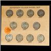Image 2 : JEFFERSON SILVER WARTIME NICKEL SET 11 COINS WAYTE RAYMOND 1942 - 1945 P D S