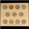 Image 3 : JEFFERSON SILVER WARTIME NICKEL SET 11 COINS WAYTE RAYMOND 1942 - 1945 P D S