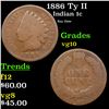 Image 1 : 1886 Ty II Indian Cent 1c Grades vg+