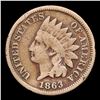 Image 2 : 1863 Indian Cent 1c Grades f+