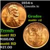 Image 1 : 1954-s Lincoln Cent 1c Grades GEM++ RD