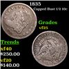 Image 1 : 1835 Capped Bust Half Dime 1/2 10c Grades vf+