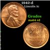 Image 1 : 1942-d Lincoln Cent 1c Grades Choice Unc RD
