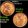 Image 1 : 1946-s Lincoln Cent 1c Grades GEM+ Unc RD