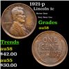 Image 1 : 1921-p Lincoln Cent 1c Grades Choice AU/BU Slider