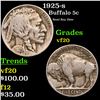 Image 1 : 1925-s Buffalo Nickel 5c Grades vf, very fine