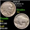 Image 1 : 1918-d Buffalo Nickel 5c Grades f, fine