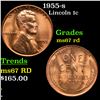 Image 1 : 1955-s Lincoln Cent 1c Grades GEM++ Unc RD