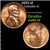 Image 1 : 1957-d Lincoln Cent 1c Grades GEM Unc RD