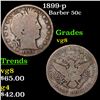 1899-p Barber Half Dollars 50c Grades vg, very good