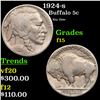 1924-s Buffalo Nickel 5c Grades f+