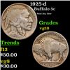 1925-d Buffalo Nickel 5c Grades vg+