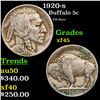 1920-s Buffalo Nickel 5c Grades xf+