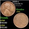 1910-s Lincoln Cent 1c Grades vf++
