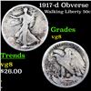 Image 1 : 1917-d Obverse Walking Liberty Half Dollar 50c Grades vg, very good