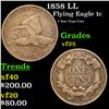 Image 1 : 1858 LL Flying Eagle Cent 1c Grades vf+