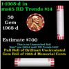 Image 1 : Shotgun Lincoln 1c roll, 1968-d 50 pcs Bank Wrapper.