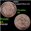 Image 1 : 1833 Capped Bust Dime 10c Grades g, good