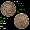 Image 1 : 1859 Indian Cent 1c Grades f+
