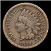 Image 2 : 1859 Indian Cent 1c Grades f+
