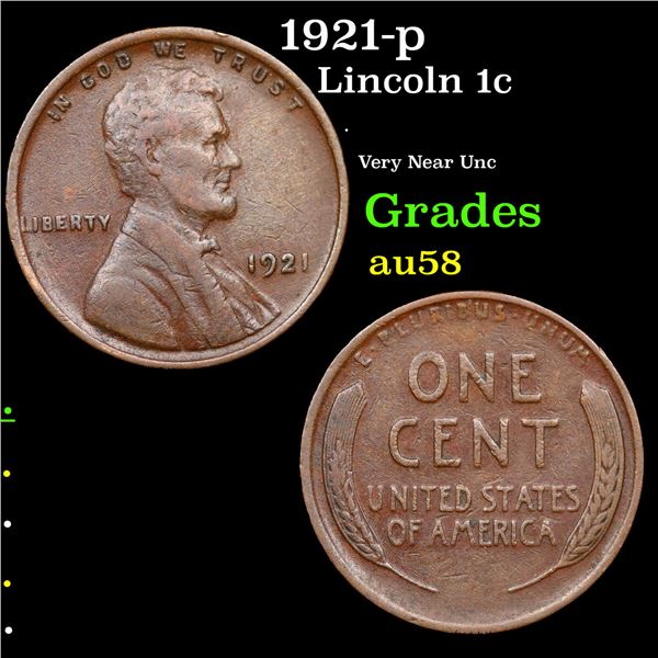1927-p Lincoln Cent 1c Grades Choice AU/BU Slider