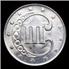 Image 3 : 1853 Three Cent Silver 3cs Graded ms64 By SEGS