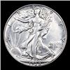 Image 2 : 1938-d Walking Liberty Half Dollar 50c Graded au58 By SEGS