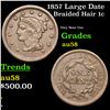 Image 1 : 1857 Large Date Braided Hair Large Cent 1c Grades Choice AU/BU Slider