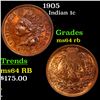 1905 Indian Cent 1c Grades Choice Unc RB