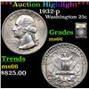 ***Auction Highlight*** 1932-p Washington Quarter 25c Graded GEM+ Unc BY USCG (fc)