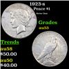 Image 1 : 1923-s Peace Dollar $1 Grades Select AU
