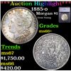 Image 1 : ***Auction Highlight*** 1885-o Morgan Dollar $1 Graded ms66+ By SEGS (fc)